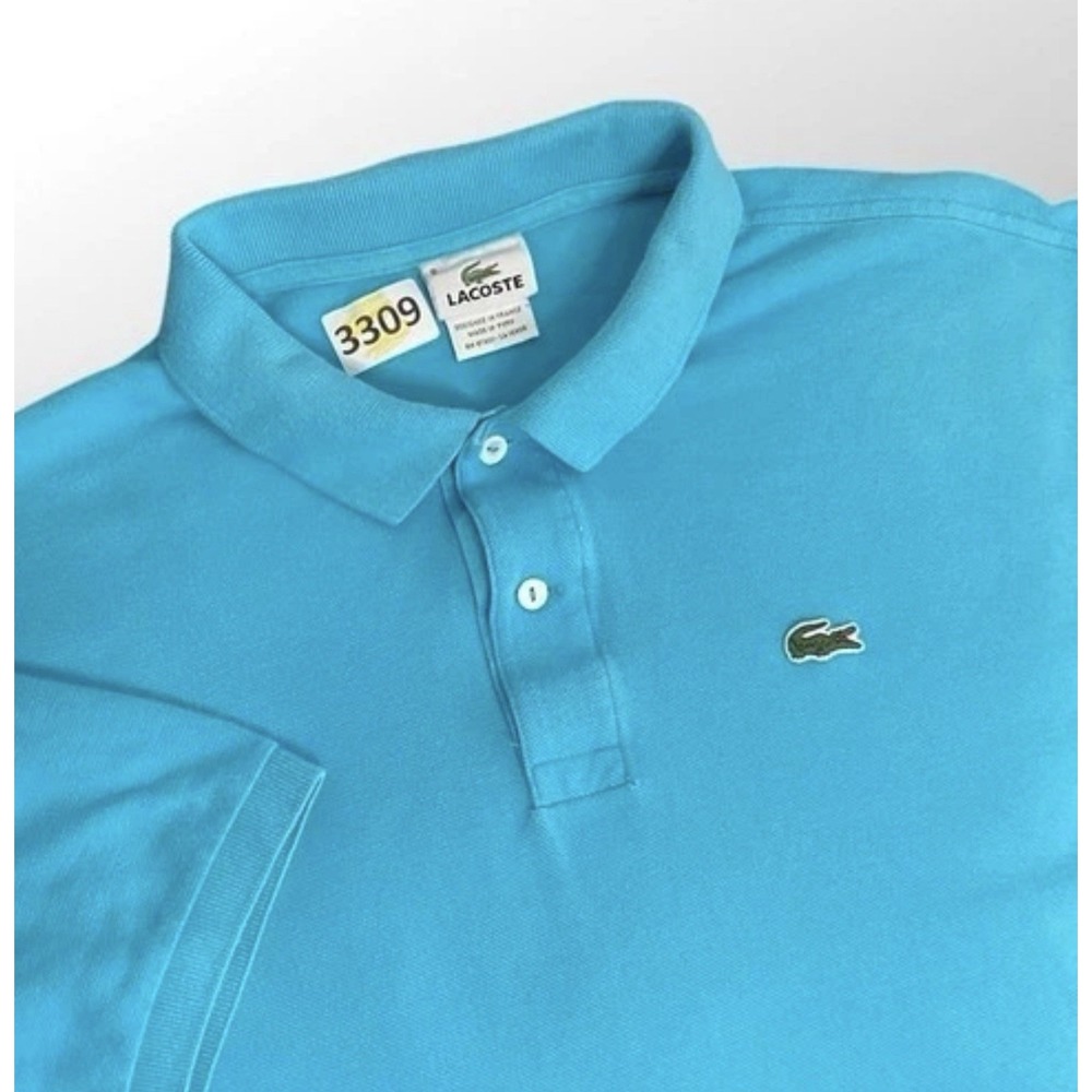 Lacoste Performance Polo Shirt Men 8 US 3XL Blue Short Sleeve Athleisure Golf